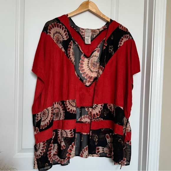 Chico’s Kimono Faux Suede Boho Chic Open Cardigan Size Small / Medium - Picture 1 of 6